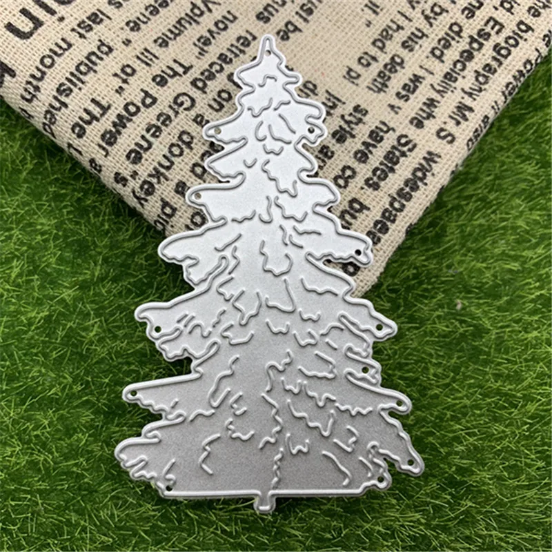 3 Christmas tree metal cutting dies for scrapbooking DIY photo album card decoration embossing mold knife mold