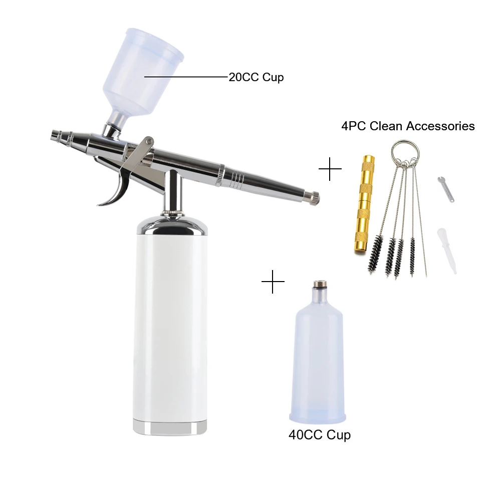 Imagem -06 - Aerógrafo sem Fio Recarregável com Compressor Grupo Cosmético Pessoal Facial Pele Cuidados com os Cabelos Preto Barbeiro Casa Faça Você Mesmo Lady Gift