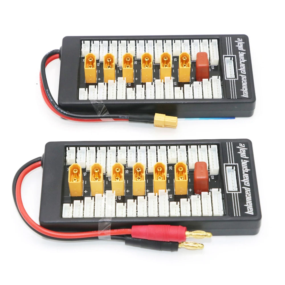 Multi 6 In 1 2S-6S Lipo Battery Parallel Charging Board With EC3/EC5/XT30/XT60/XT90/Tplug For RC Battery Charger Imax B6 B6AC B8