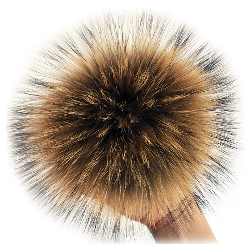 Fox Fur Raccoon Fur Pom Pom For Hat Fur Pompon  Caps Bags Scarf