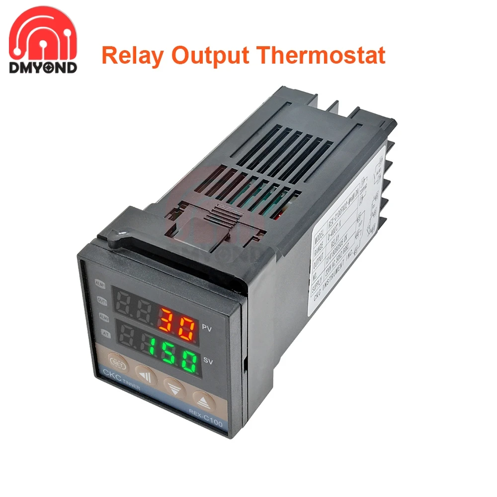 REX-C100 Digital Thermostat Rex C100 PID Temperature Controller SSR Output + Max.40A SSR Relay + K Thermocouple 1M 2M Probe