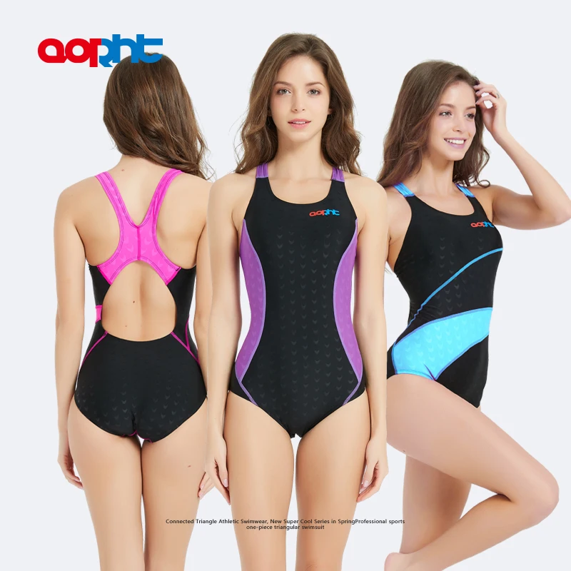 ชุดว่ายน้ำวันพีซสำหรับผู้หญิง แบบมืออาชีพ สำหรับกีฬา แข่งขัน ฝึกซ้อม ทรงสามเหลี่ยม กันน้ำ ไซส์พลัส เหมาะสำหรับการเล่นกีฬาทางน้ำ ออกกำลังกาย หรือใส่ไปชายหาด
