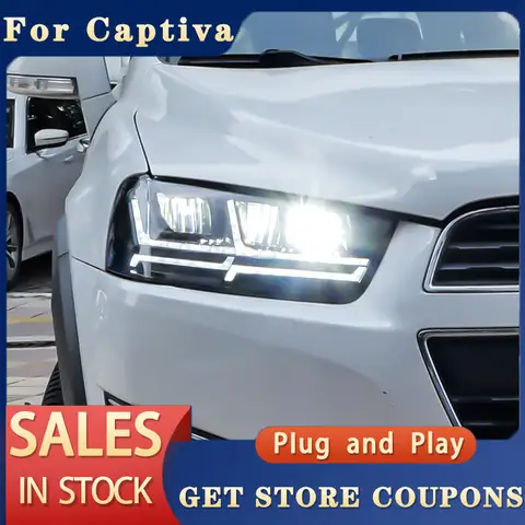 Chevrolet Captiva 헤드 라이트 용 LED 헤드 라이트 2012-2018 다이나믹 턴 시그널 LED 헤드 라이트 Q7-Design DRL 자동차 액세서리