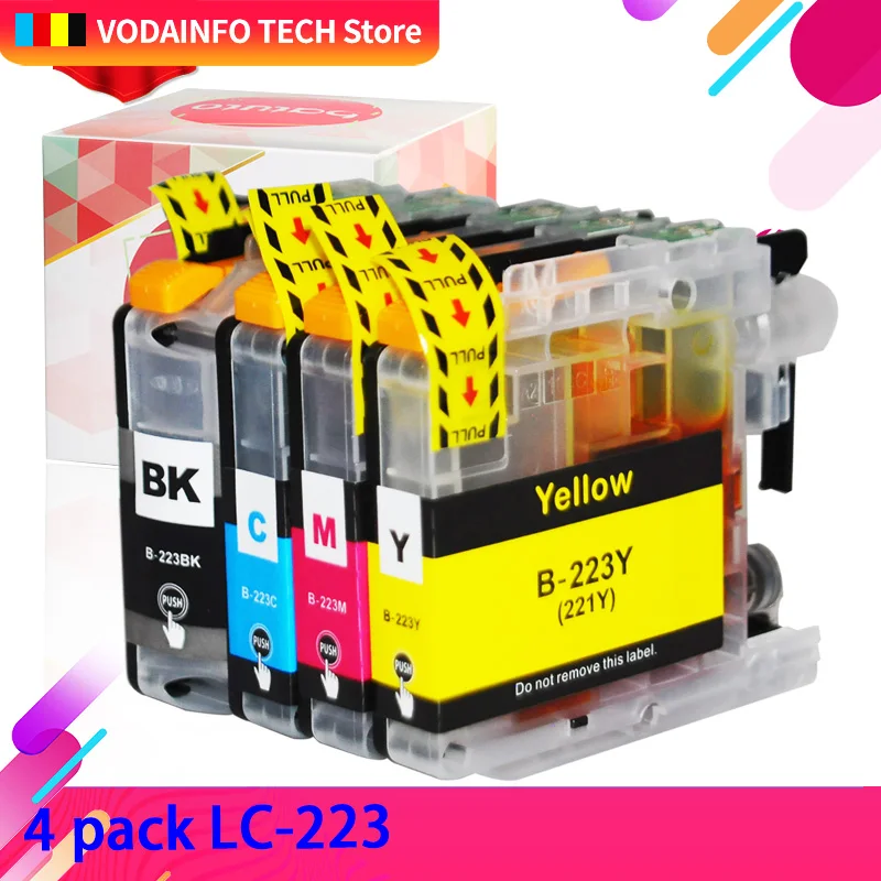 Zamiennik wkładu atramentowego 4BK dla brata LC223 LC 223 LC223Bk wkład atramentowy dla DCP-J4120DW MFC-J4420DW/J4620DW 4625DW 5320DW