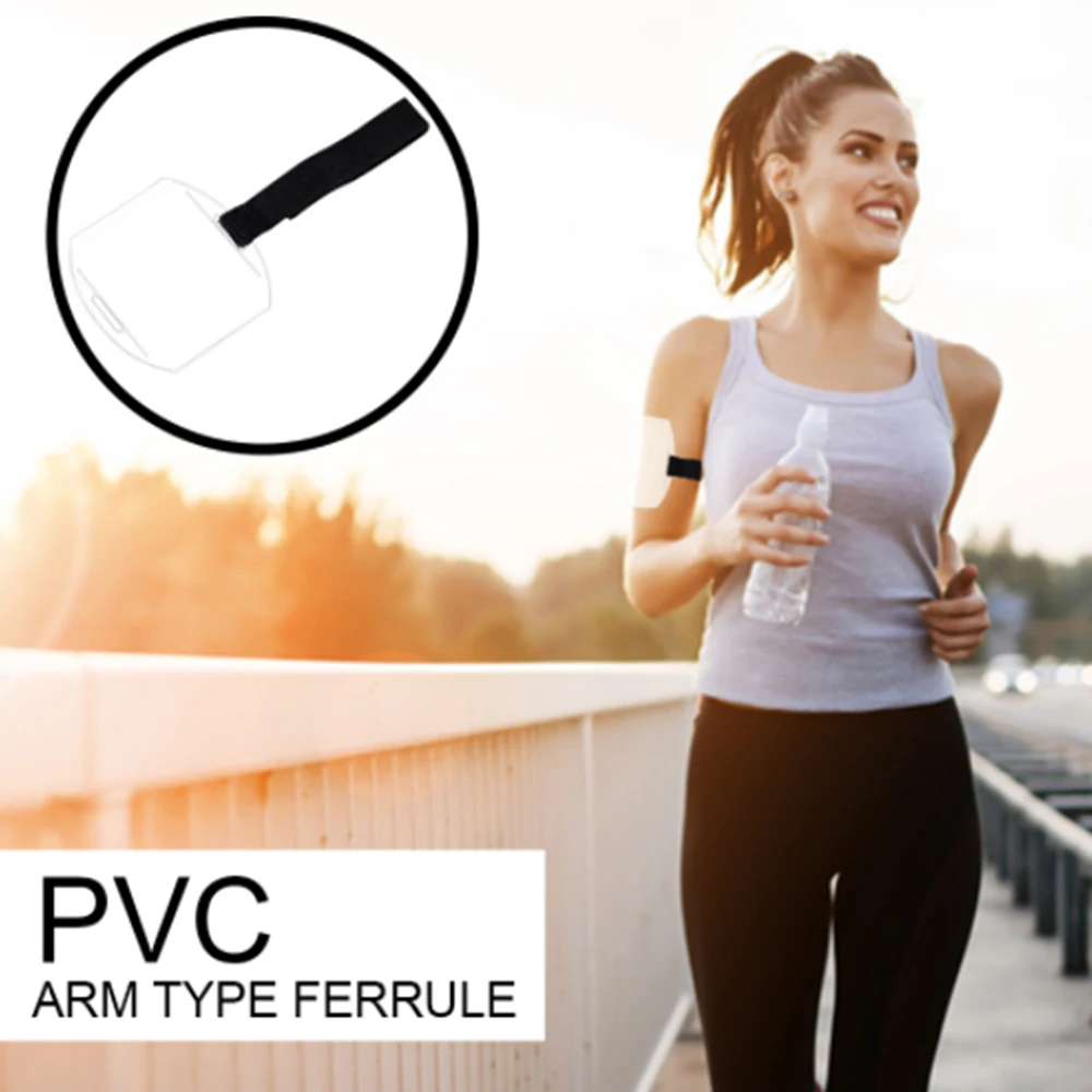 1Pcs Universal-ID Karte Halter Transparent Sichtbarkeit Arm Band Abzeichen Halter PVC Karte Hülse Büro Liefert