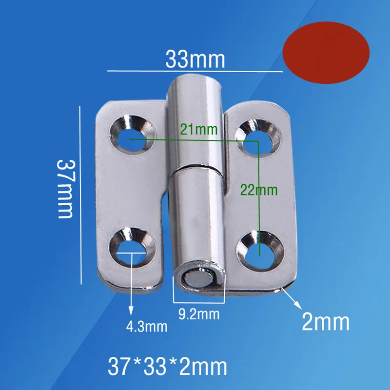 1.5/2/2.5 Inch Stainless Steel Flag Shape Detachable Hinge for Aluminum Doors Bathroom Door Bathroom Removable Hinge