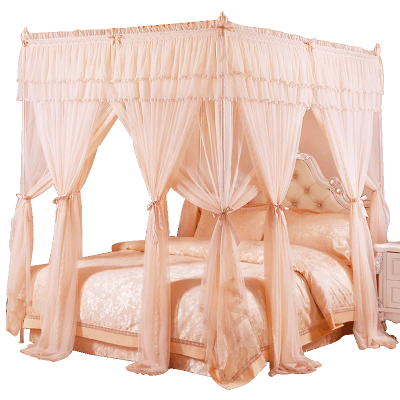 

Summer Mosquito Net 1.8 M Bed Double Home Thickened Three Door Floor Support Court 1.5 M Curtains Mosquito Repellent Tent