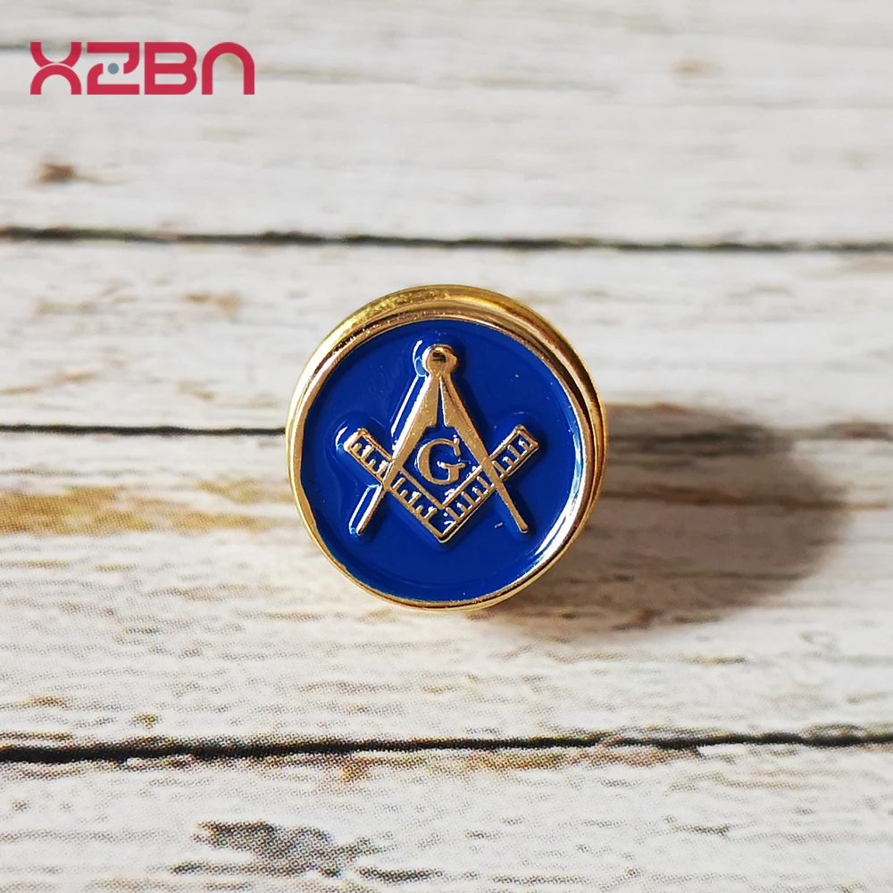 Masonic Lapel Pins Badge Mason Freemason 3D Zinc Alloy black color Round shape Mason Exquisite Broock for Gift Accessory