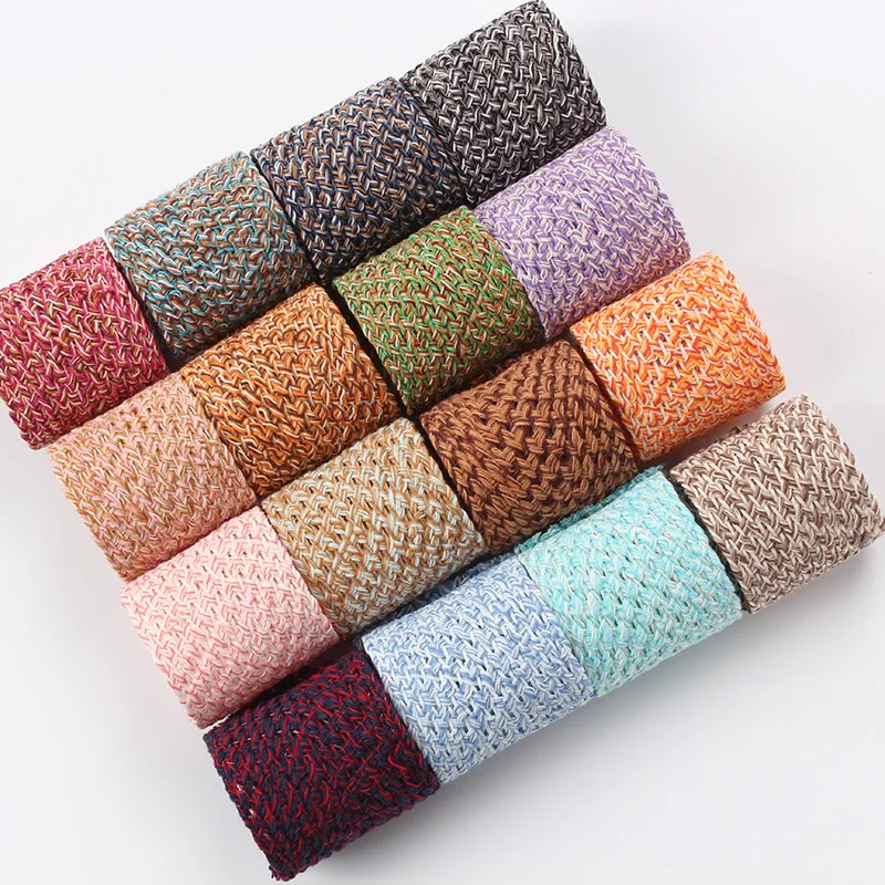 25MM Fashion Variegated Color Webbing Ribbon for gaments,hats,pins. sewing accessories Ribbon for garments Woven Trim