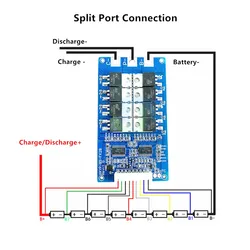 24V 8S 25A BMS zbalansowana płyta ochronna Lifepo4 do akumulatora 18650 21700 32650