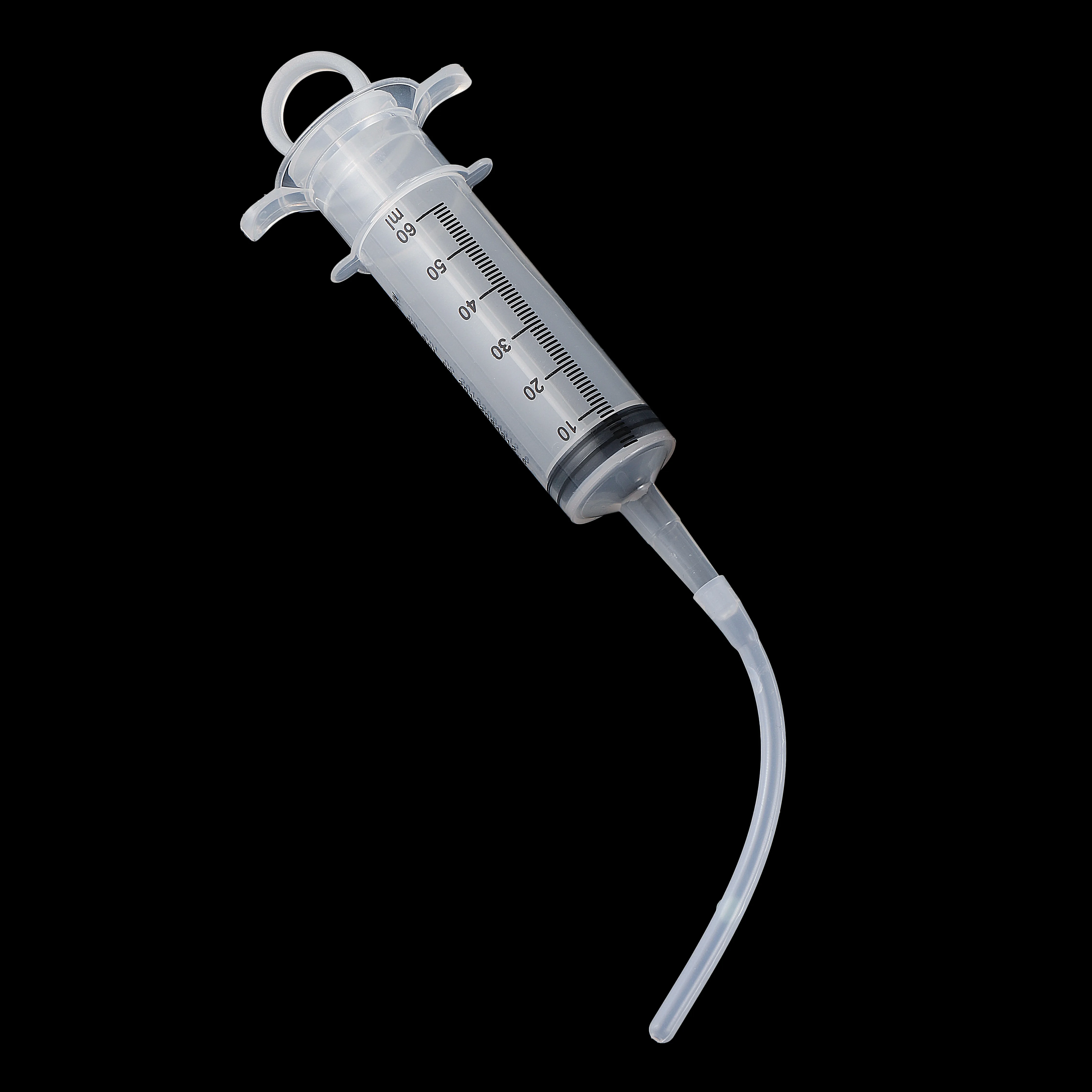 フルーティングと液体の給餌注射器,60ml,猫と犬の給餌用のプッシュチューブ,食品グレードのシリコン給餌注射器