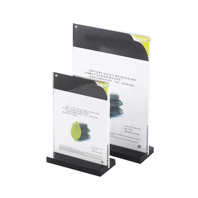 Acrylic Menu Cover and Sign Stands with Magnetic, 6 Units/Pack