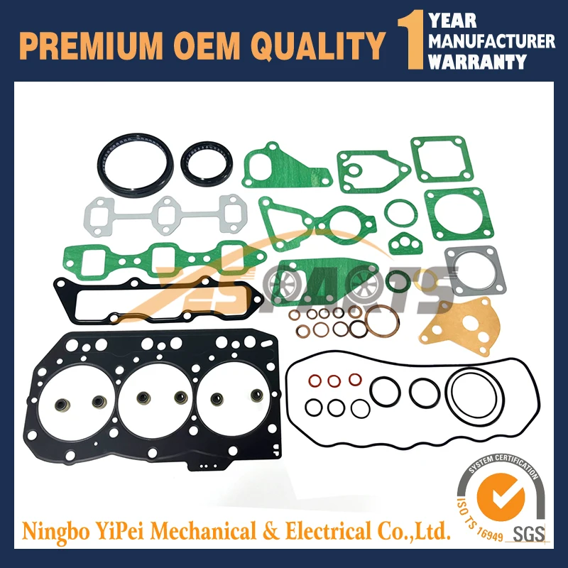 3TNV82 3TNV82A Full Overhaul Gasket Kit for Yanmar VIO30 VIO27 VIO35 B3 B25V B30 EG224 AF324 EF220 EG650 EG655 Komasu PC27R-8