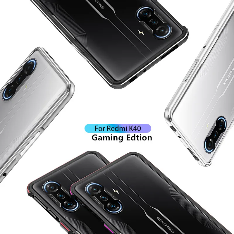 Aluminum metal bumper Frame Slim Cover phone case For Xiaomi POCO F3 GT 5G Game case