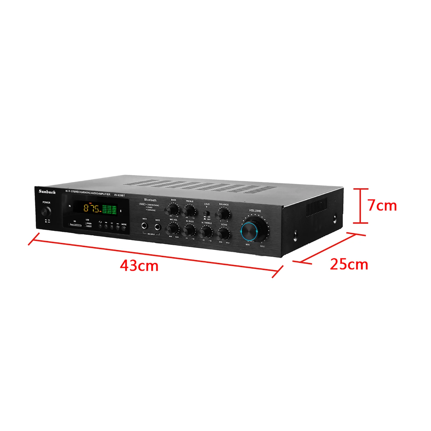 GAP-628BT 5 channel hifi Amplifier Audio Subwoofers home amplifier Sound Digital Powerful Home Karaoke