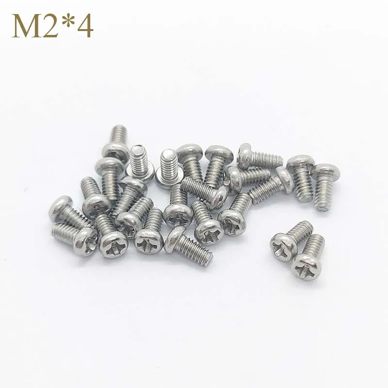 【 M2 * 4 】 304 Rvs Cross Phillips Pan Hoofd Schroef Ronde Bout Kleine Schroef