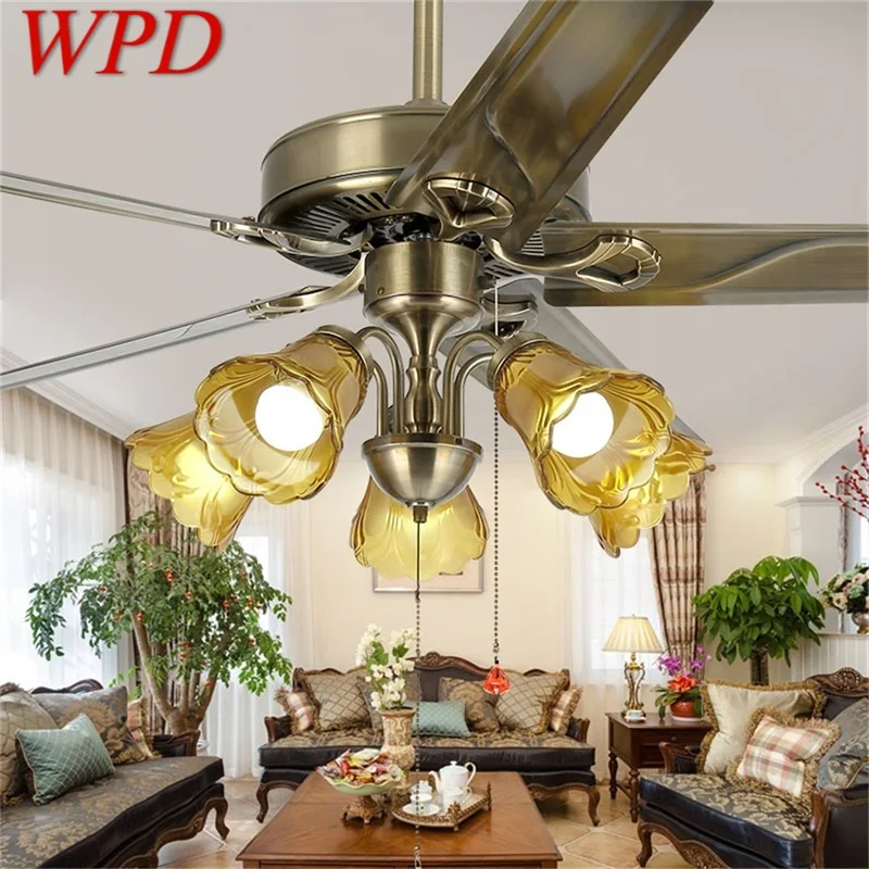 

WPD classical Ceiling Fan Light Big 52 Inch Modern Lamp With Remote Control LED For Home Living Room