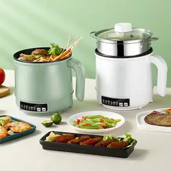 1.7L Electric Multicooker Non-stick Rice cooker Noodles boiler Food Steamer Hotpot Smart 600W fast heating Automatic Reservation