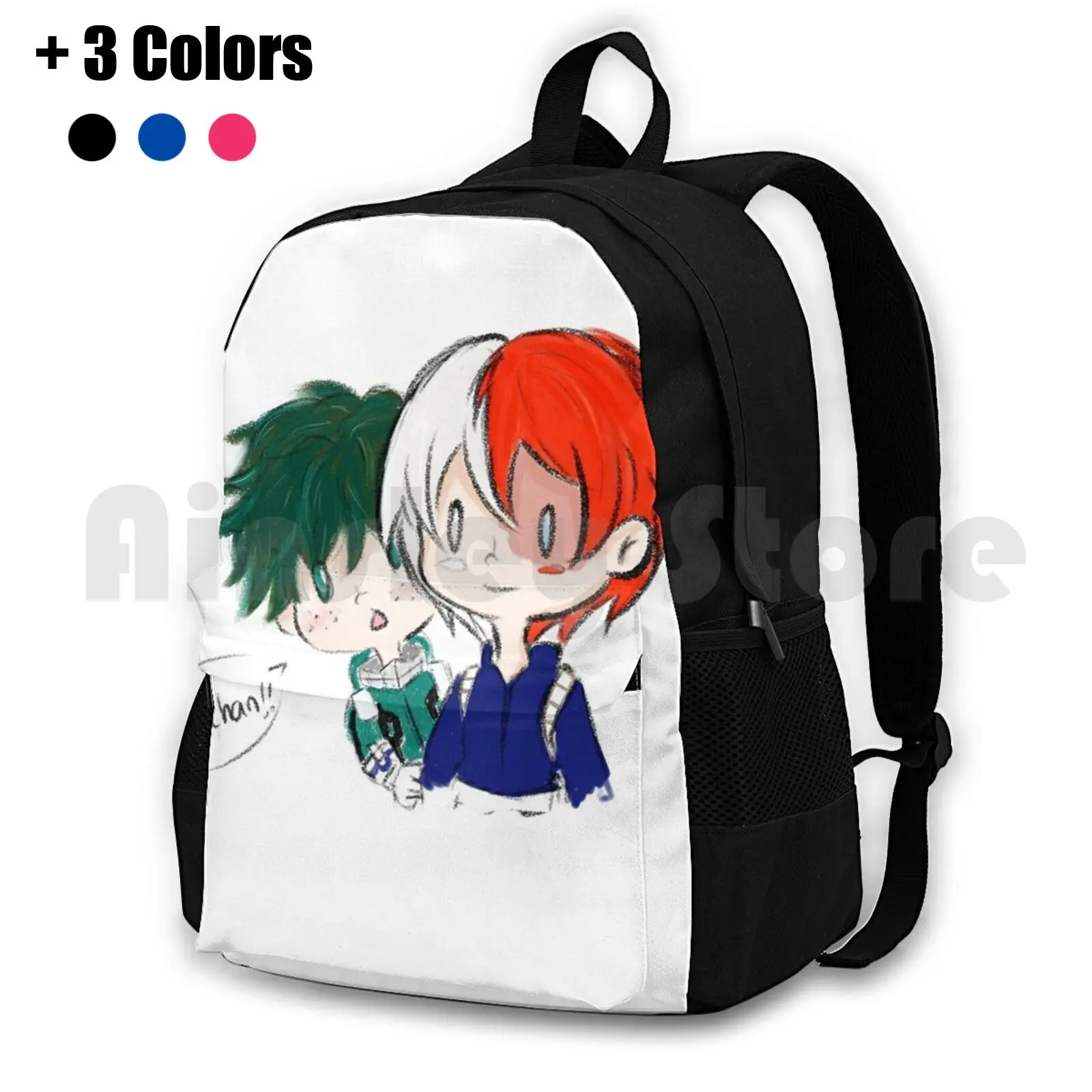 

Tododeku Outdoor Hiking Backpack Riding Climbing Sports Bag Boku No Hero Academia Chibi Anime Shoto Todoroki Midoriya Izuku