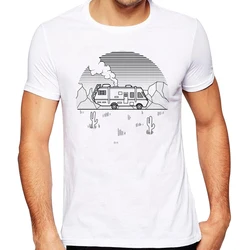 TEEHUB Men's New Fashion Linework camper Design Short Sleeve T-Shirt Cool Breaking Bad Tops Hipster Tee Shirts