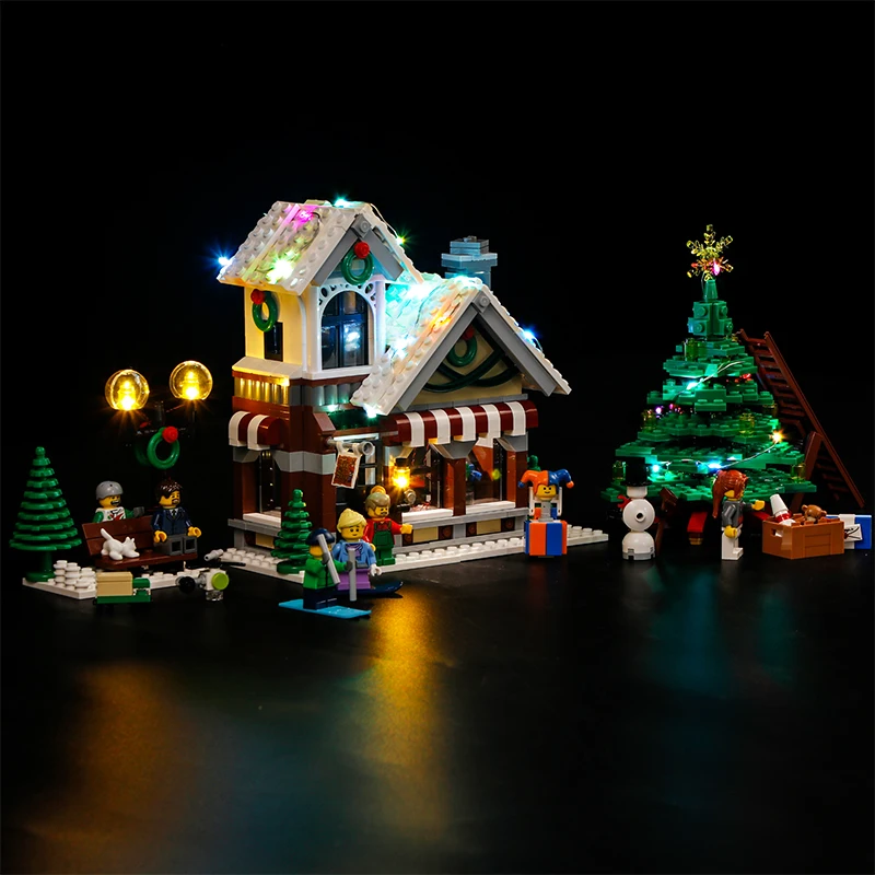 LED Light Set For Christmas Gift 10249 Winter Village Toy Shop And 35019 DIY Toys Blocks Bricks Only Lighting Kit No Model