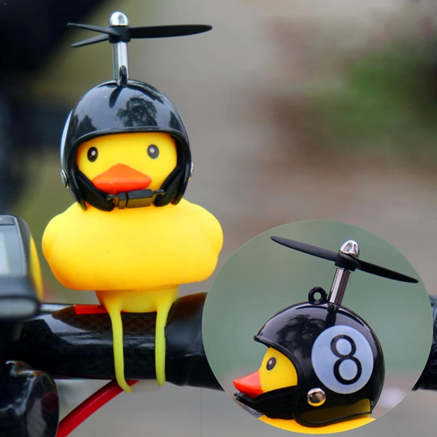 2021 HOT MTB Bike Head Light Bicycle Bell Small Yellow Broken Wind Duck Helmet Bicycle Lights Bike Accessories Moto Riding Light