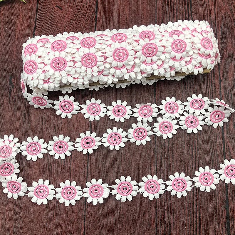 3 Yard hot sale small daisy water soluble lace embroidery lace girls clothes accessories clothing accessories lace