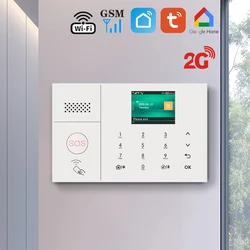 PGST PG-108 Tuya Wireless Home WIFI GSM Home Security With Motion Detector Sensor Burglar Alarm System Support Alexa & Google