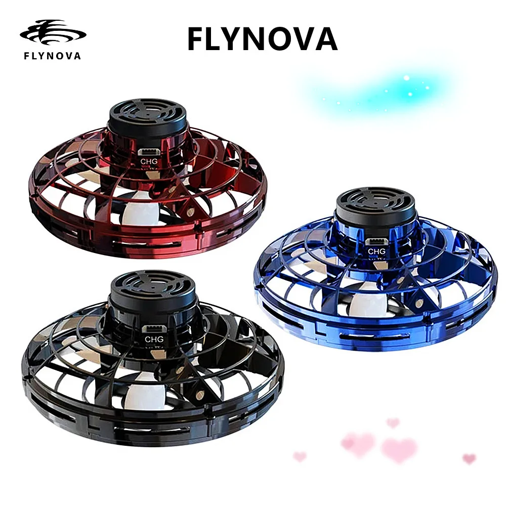 Flynova Flying Spinner Mini UFO Drone Flyorb Fly Fidget Toy Hand Operated Kids Children Adult Toys Dropshipping