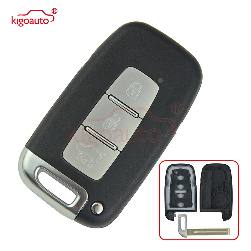 

Kigoauto 3 Button Replacement Smart Case Cover Shell for Hyundai IX35 Accent Elantra Veloster