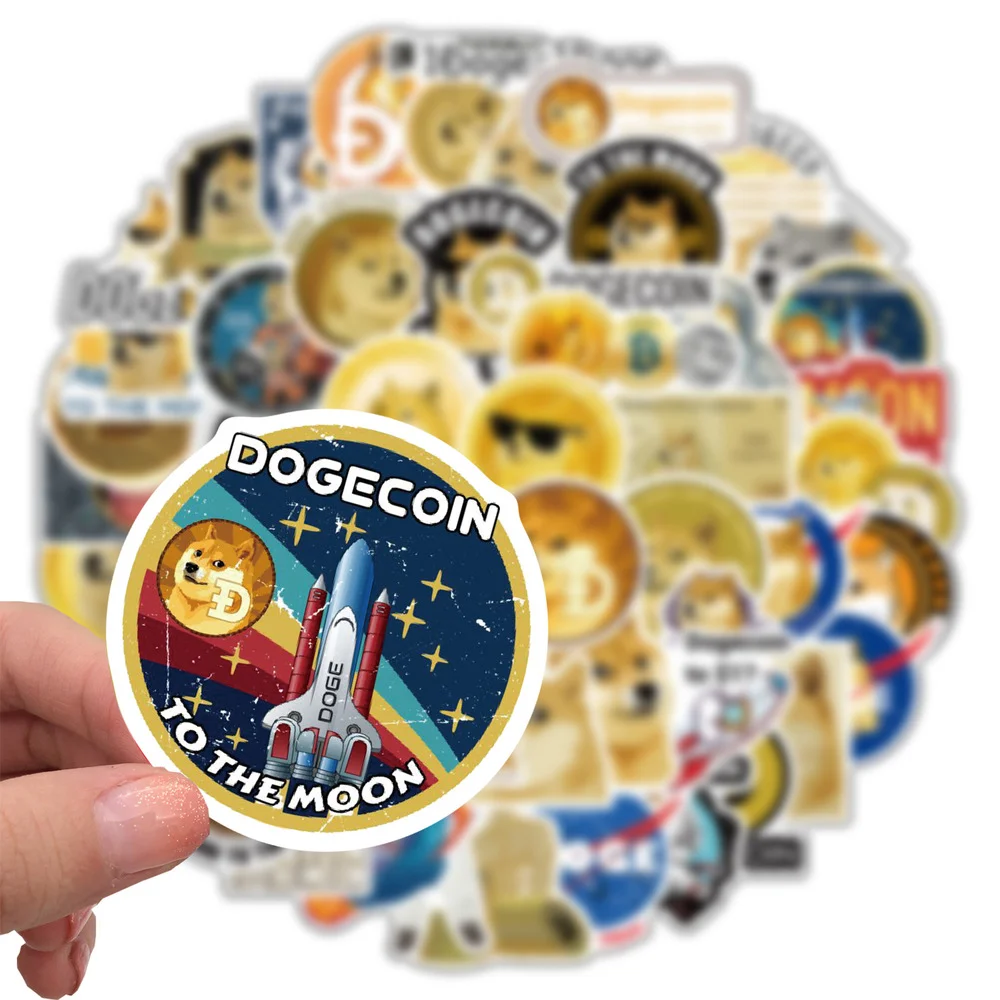 50 قطعة ملاصق بشكل الكلاب رائد الفضاء رائع Doge ملصق مائي لعبة لتقوم بها بنفسك دفتر سكيت كمبيوتر محمول الغيتار خوذة القرطاسية #3