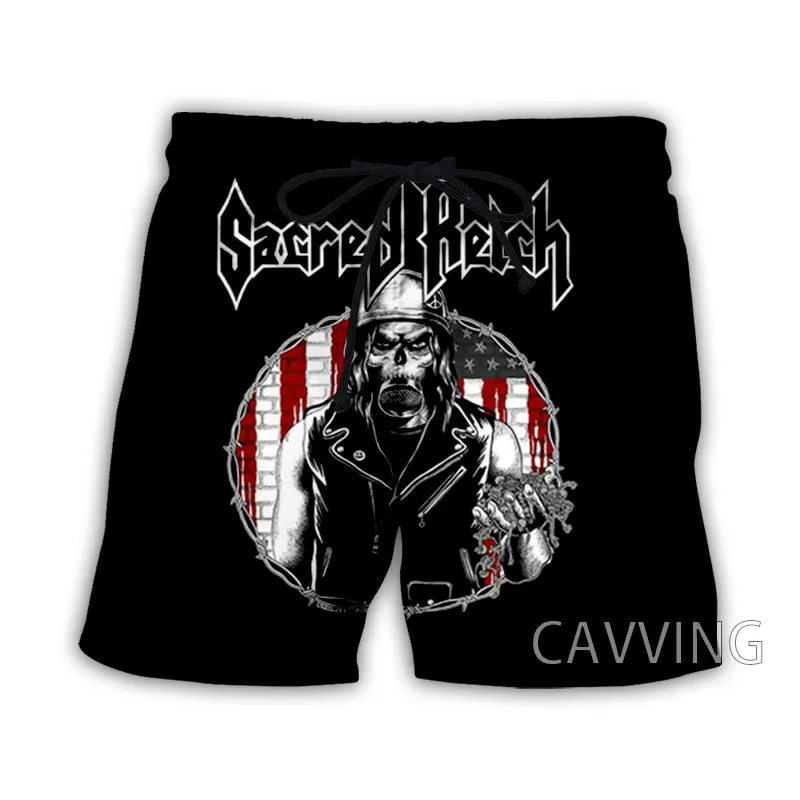 CAVVING 3D Printed  Sacred Reich Band  Summer Beach Shorts Streetwear Quick Dry Casual Shorts Sweat Shorts for Women/men