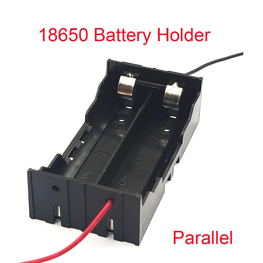 18650 Power Bank Cases 2 18650 Battery Holder Storage Box 18650 Parallel Battery Box With Cable 2 Sections DIY 3.7 V