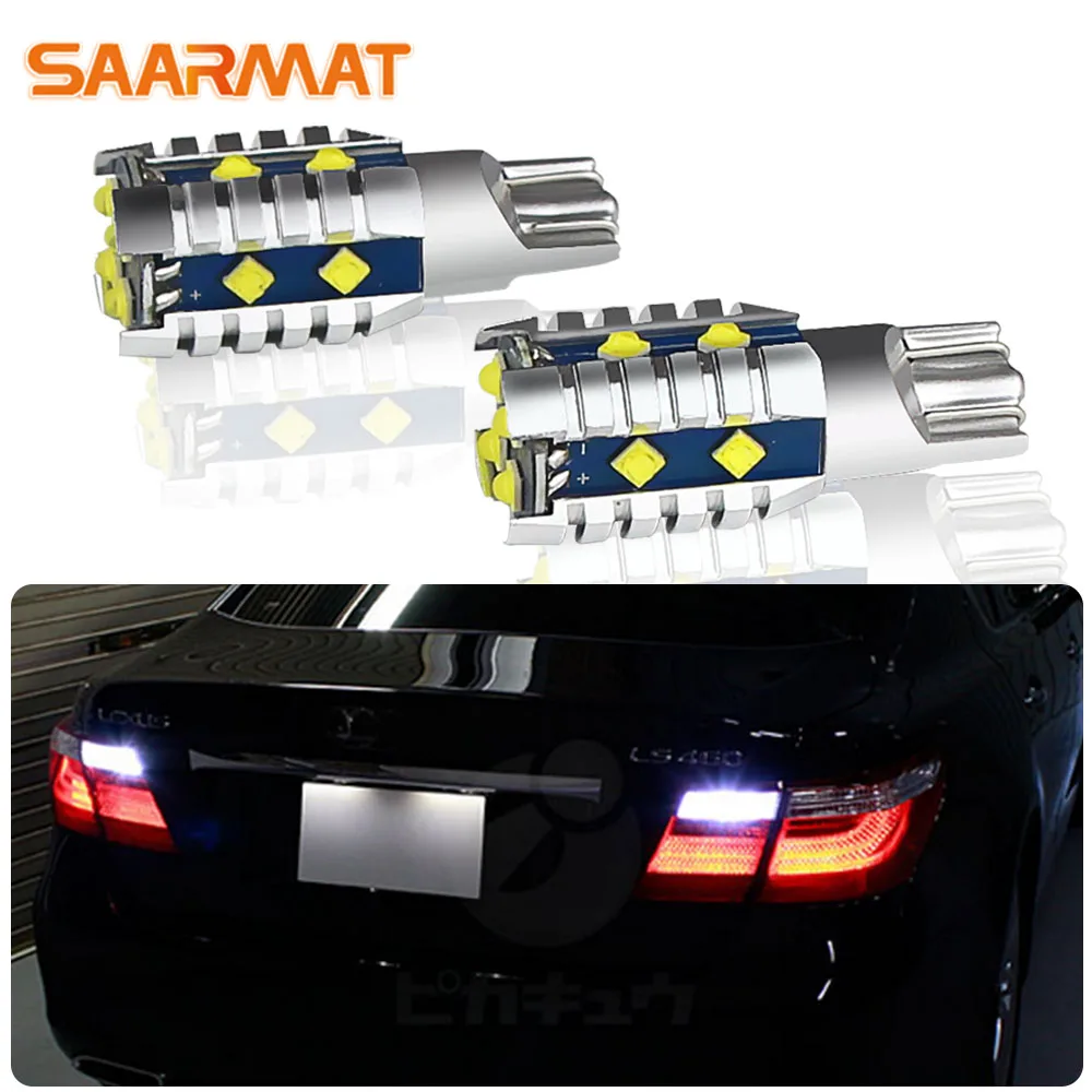 2ปลั๊กและเล่น T15 W16W หลอดไฟ LED สำหรับ Lexus Is200 250 300H 350 Rx330 Ct200 Gx470 Rx300 350 gs300 Es350รถย้อนกลับไฟสำรอง