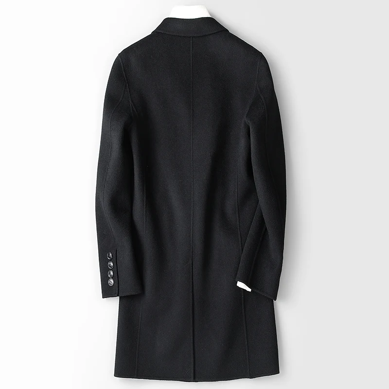 

100% Wool Coat Men Double-sided Korean Jacket Cashmere Long Coat Autumn Men's Jackets Plus Size Casaco Masculino KJ976