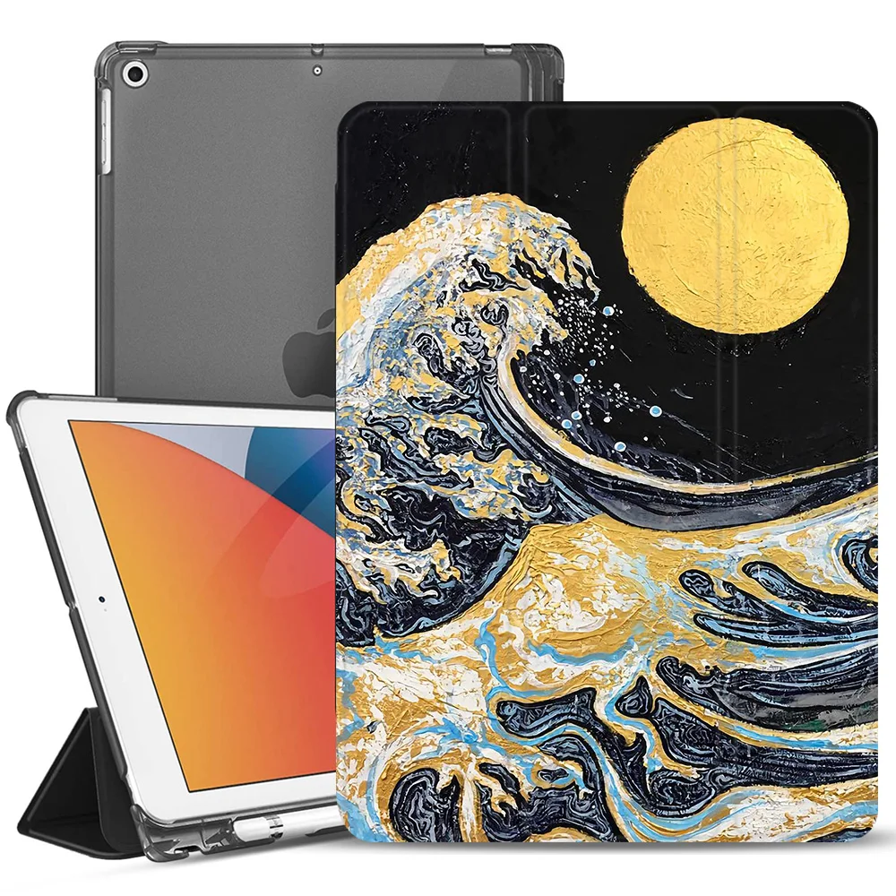 

Gorgeous waves Silicone ipad Case For 10.9 inch Air 4 2020 10.5 inch iPad Pro 7th Generation 12.9 ipad Pro 2018 Mini 4 5 Cover