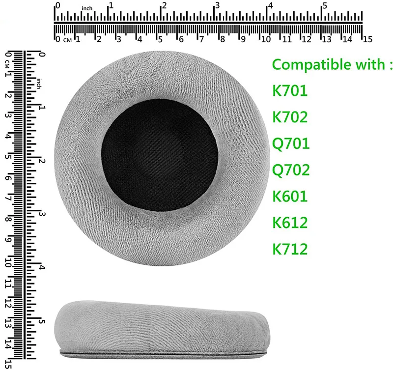 Almofadas de substituição de veludo conforto para akg k701, k702, q701, q702, k601, k601, k612, k712 fones de ouvido almofada de orelha peças de reparo