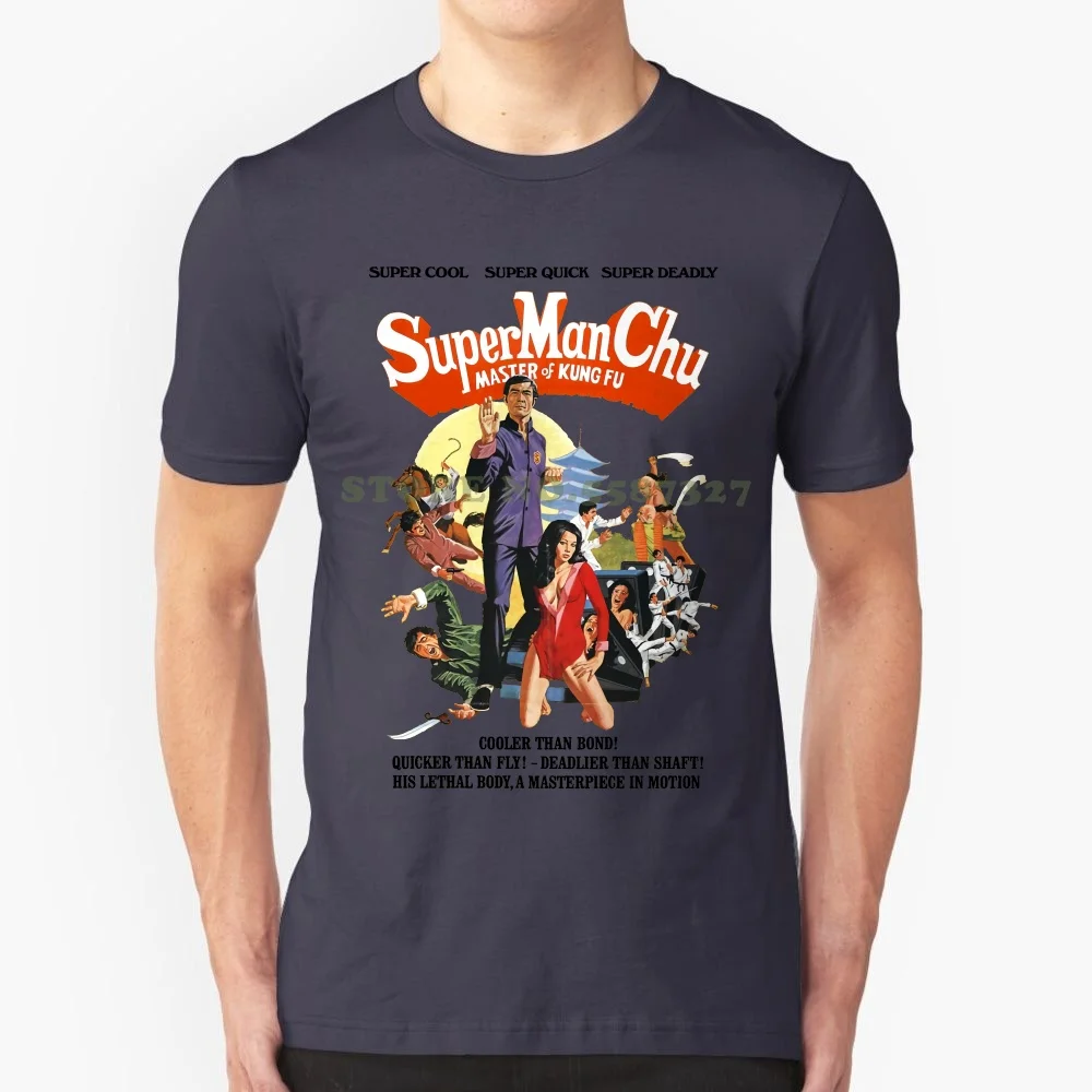 Interesting Pictures Super Man Chu : Master Of Kung Fu Movie T Shirt ( White , Brick ) All Sizes S-5xl