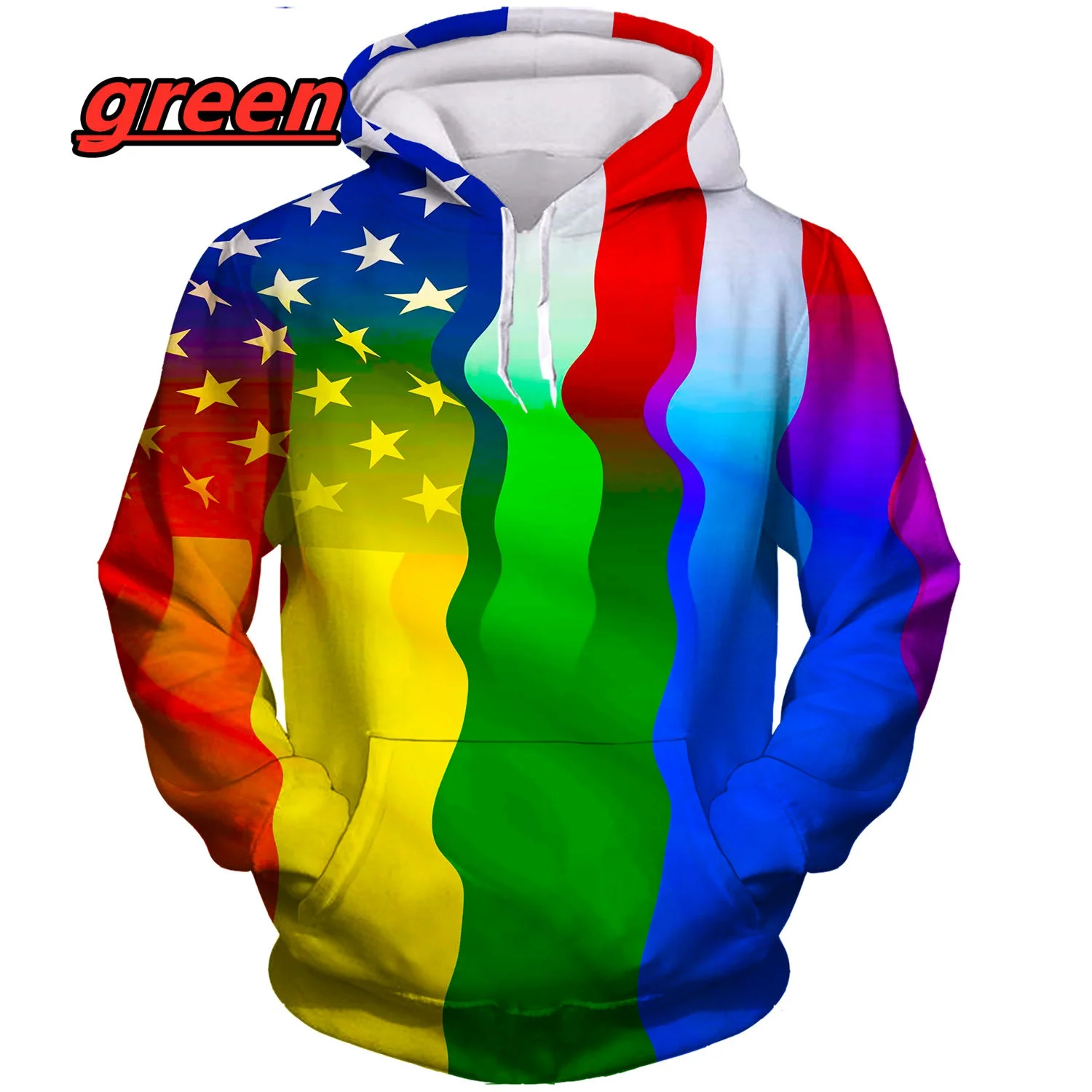 Flaga LGBT dla lesbijek gejów kolorowe drukowane 3D bluza z kapturem mężczyźni/kobiety Hip Hop tęczowa flaga bluza ameryka Pullover pary koszula