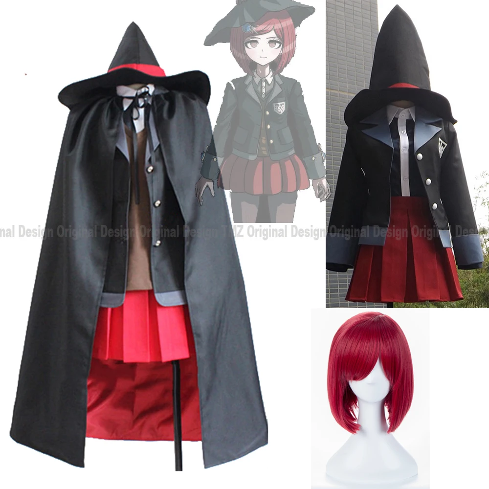 

Danganronpa Dangan Ronpa Yumeno Himiko Cosplay Cloak Halloween Party Uniform Cosplay Costume and Wigs,Customized Size Accepted