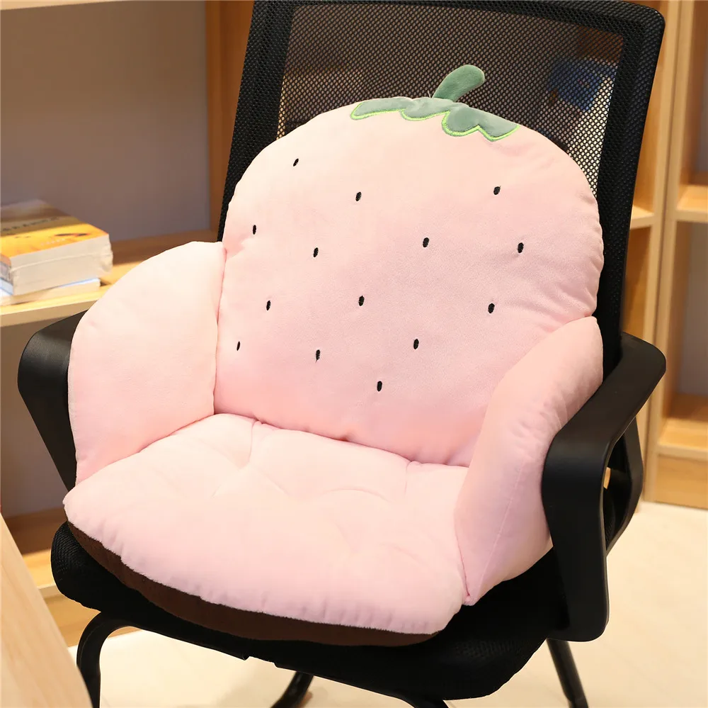 Lanke Cartoon Chair Cushion Lumbar Back Support, Thicken Seat Pad Pillow For Beach Home Office Car Seat Chair Buttocks Pad