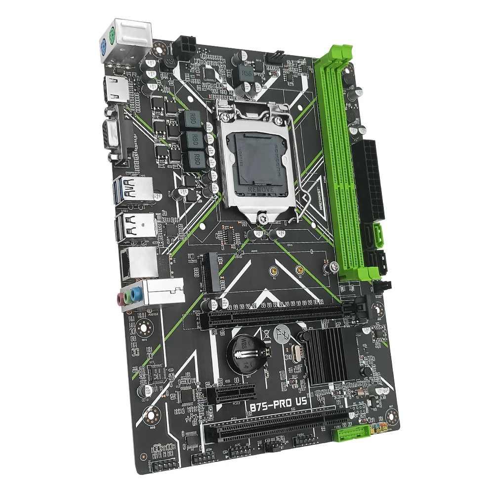 MACHINIST – carte mère B75 pour ordinateurs de bureau LGA 1155, compatible avec processeur Intel I3/i5/i7, CPU DDR3 16G, mémoire RAM SATA M.2 HDMI VGA B75-PROU5