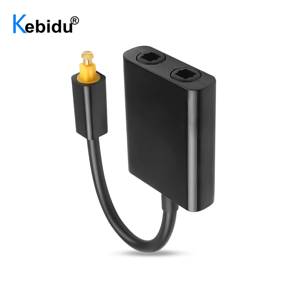 Kebidu Nieuwe Digitale Spdif Optische Audio Splitter Adapter 2 Manier Toslink Splitter Spdif Optische Kabel Splitter Hub 1 Ingang 2 uitgang