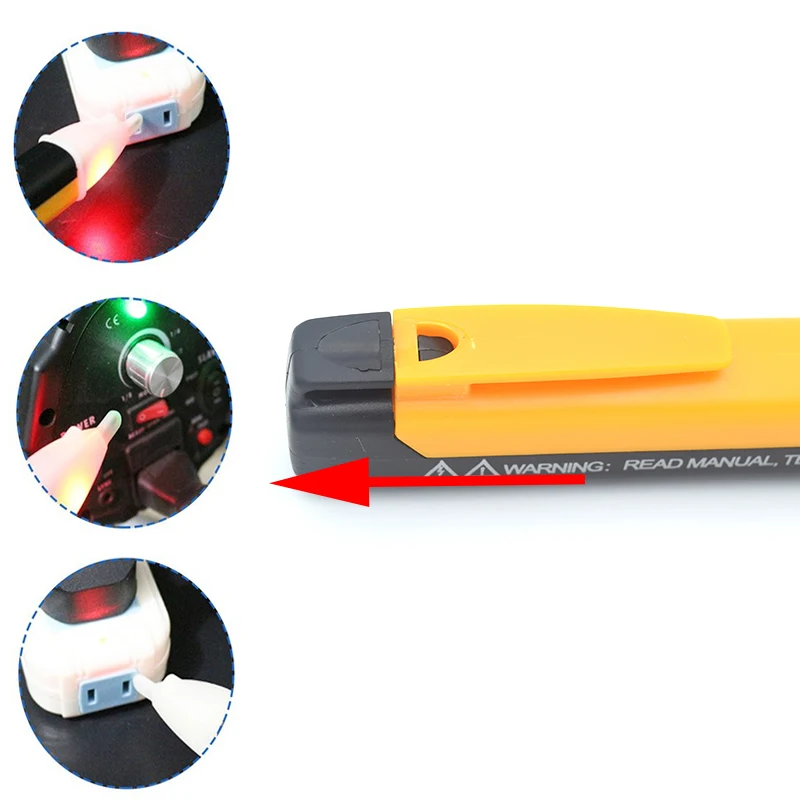 1PCS 90-1000V Electric indicator Socket Wall AC Power Outlet Voltage Detector Sensor Tester Pen LED light test pencil VD02