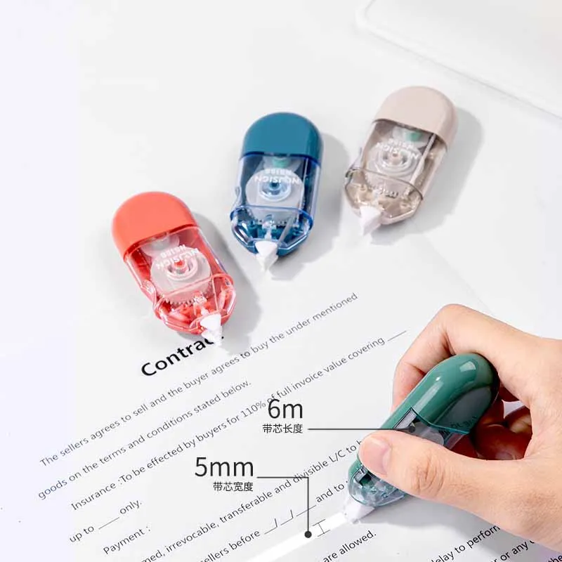 6m Kawaii Correction Tape Student Portable Mini Transparent Film Tape Student Stationery Office Supplies Office Accessories