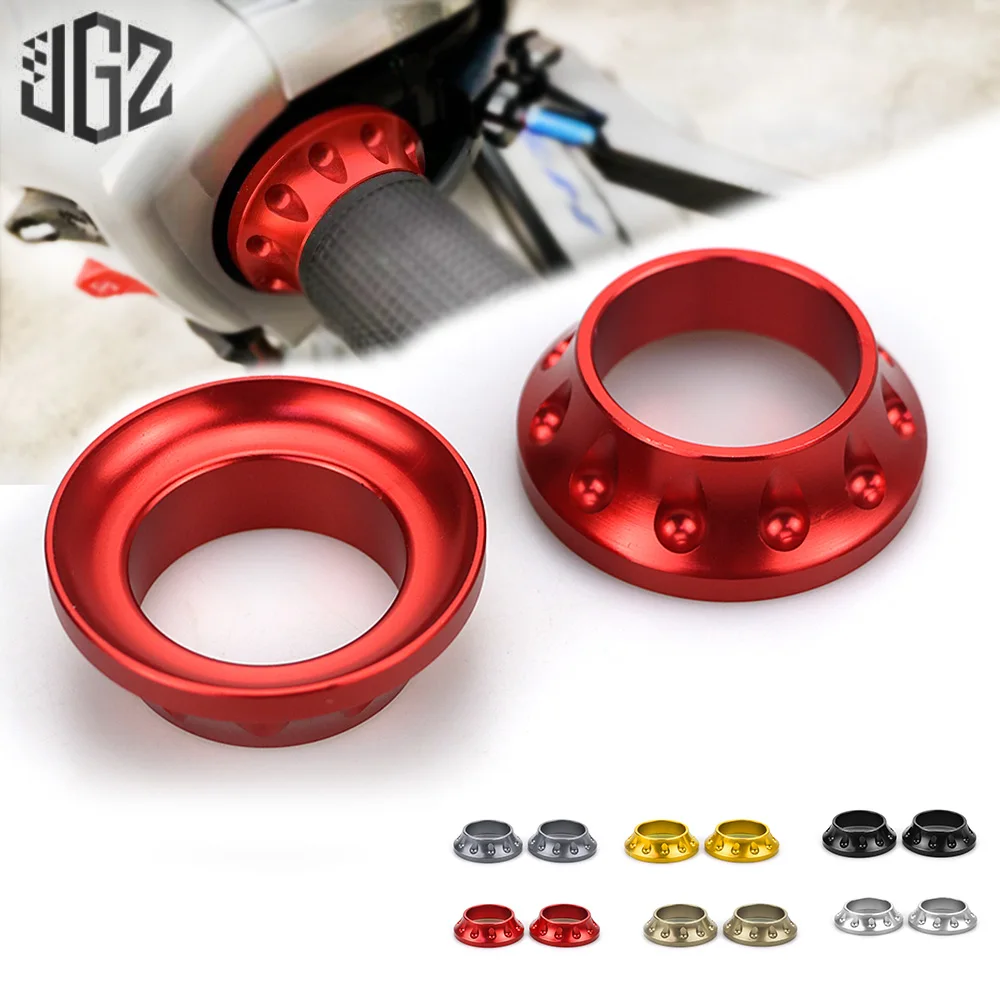 Pair Motorcycle CNC Aluminum Handlebar Grips Handle Connection Cover Exposed Decorated for Vespa GTS 125 250 300 Accessories