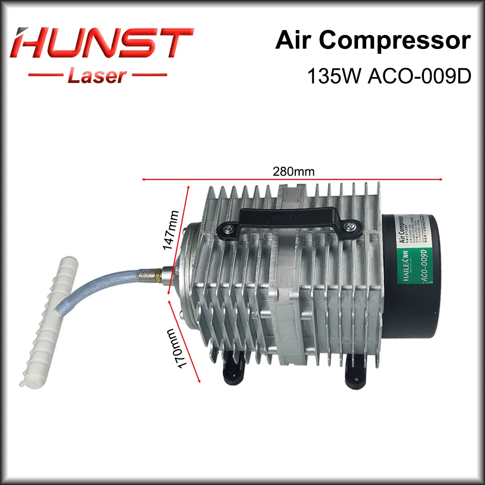 Imagem -05 - Hunst-compressor de ar Elétrico Bomba Magnética 110v 220v Aco009d para Gravação a Laser Co2 Máquina de Corte 135w