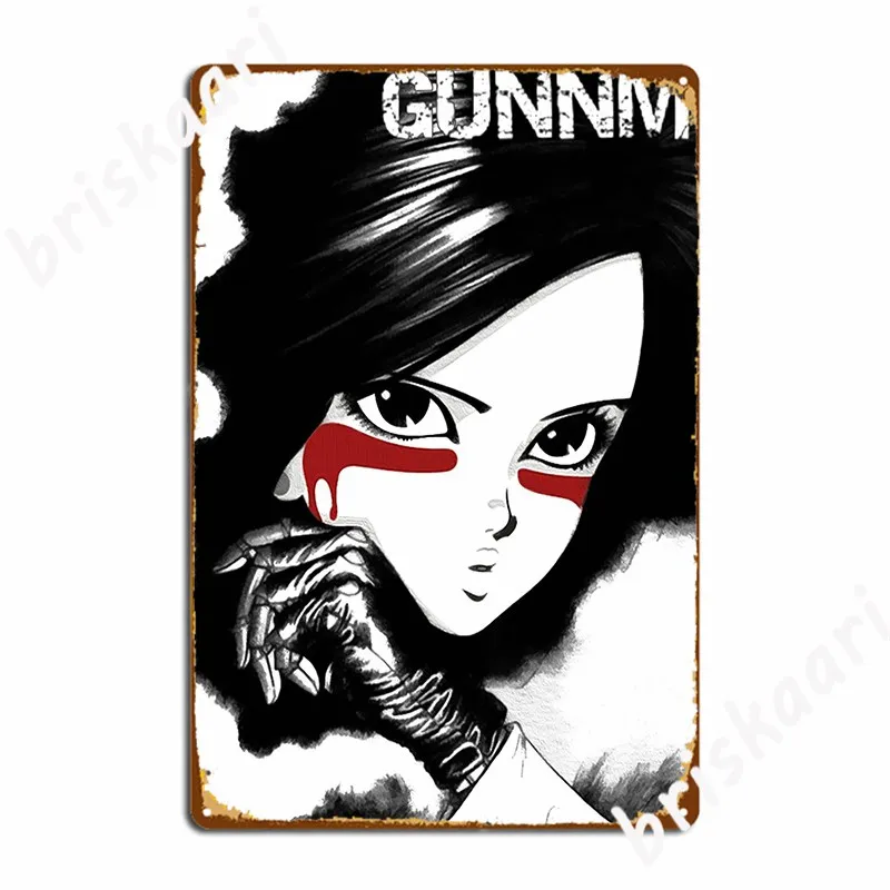 Gunnm Gally Alita: Battle Angel Metal Plaque Poster Designing Pub Garage Cinema Garage Wall Decor Tin Sign Poster