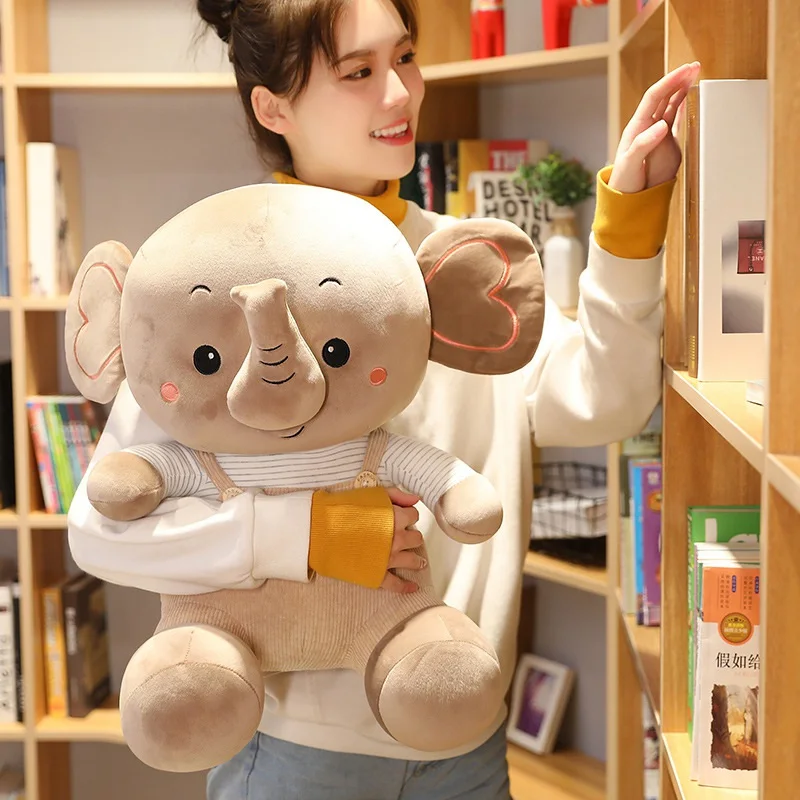 23cm-55cm Kawaii 코끼리 봉제 동물 완구 어린이 부드러운 인형 코끼리 인형 아기 Appease 완구 홈 인테리어 어린이 생일 선물