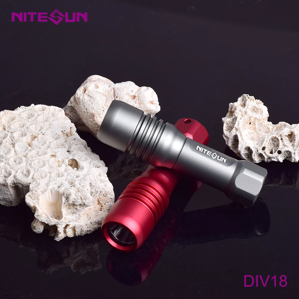 NITESUN DIV18 multi-function light can be widely used from diving, cycling, outdoors to EDC Max 630 lumens Use CREE XM-L2 U4 LED